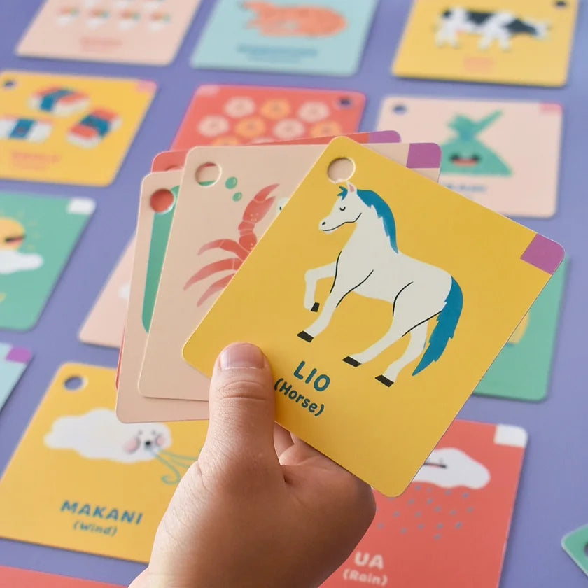 Kelsie Dayna Designs Keiki's First ʻŌlelo Hawaiʻi Flashcards