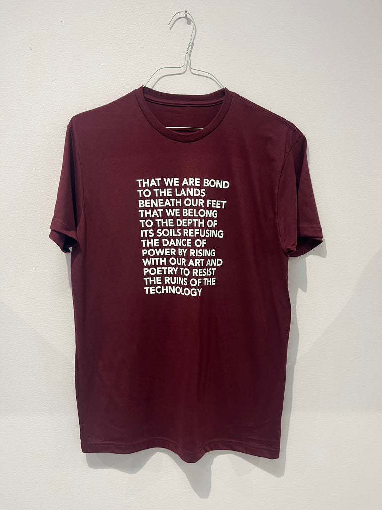 YAZ Maroon T-Shirt "that we are bond to the lands"