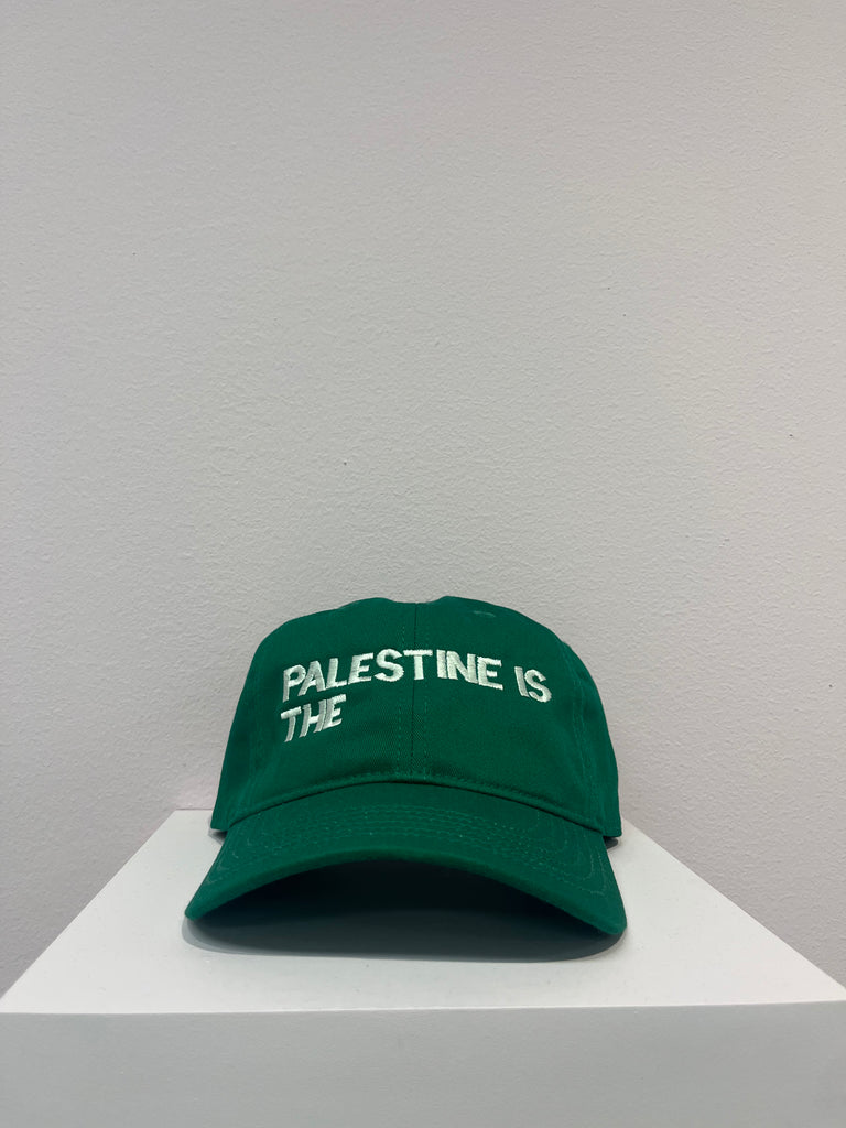 YAZ Green Baseball Hat "palestine is the"