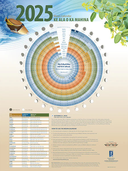 Ke Ala o ka Mahina Moon Calendar 2025 | Native Books
