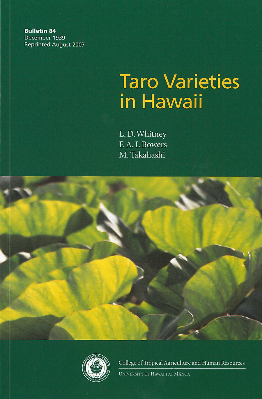 Taro Varieties in Hawaiʻi Native Books