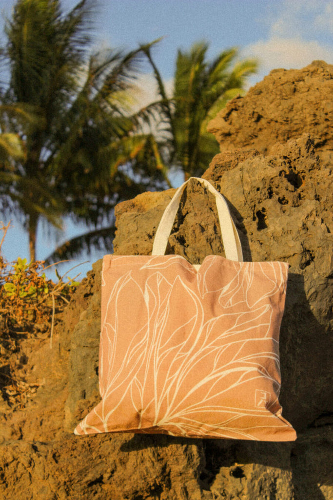TiaraKoba Designs - Mocha Leaves Tote Bag